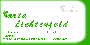 marta lichtenfeld business card